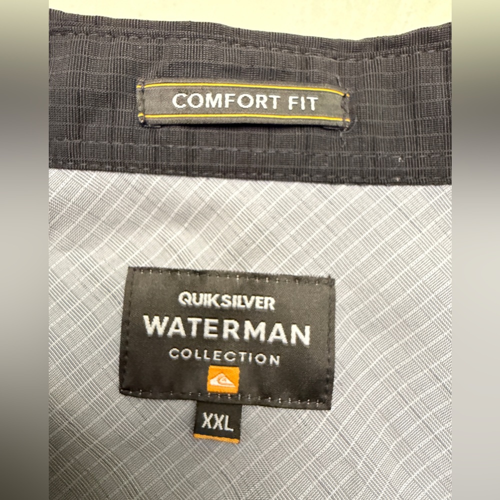 Quiksilver Waterman Centinela Button Down Shirt - Black - size XXL - Picture 7 of 10
